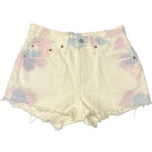 Levi's Pastel Tie-Dye High Waist Shorts